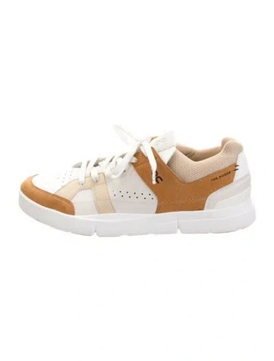 Pre-owned On Leather Colorblock Pattern Sneakers In Neutrals