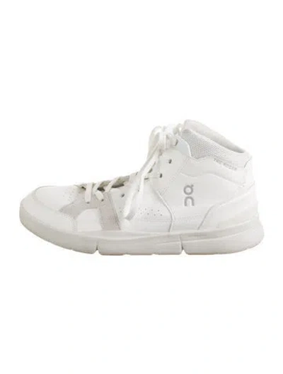 Pre-owned On Leather Colorblock Pattern Sneakers In White