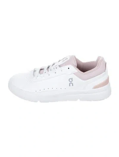 Pre-owned On Leather Colorblock Pattern Sneakers In White