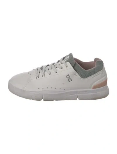 Pre-owned On Leather Graphic Print Sneakers In White