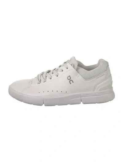 Pre-owned On Leather Mesh Accents Sneakers In White