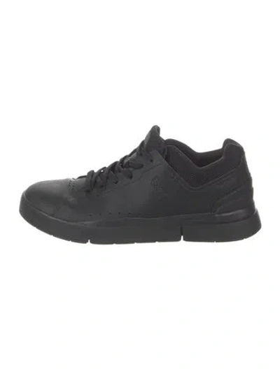 Pre-owned On Leather Sneakers In Black