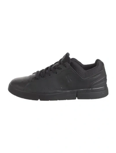 Pre-owned On Leather Sneakers In Black