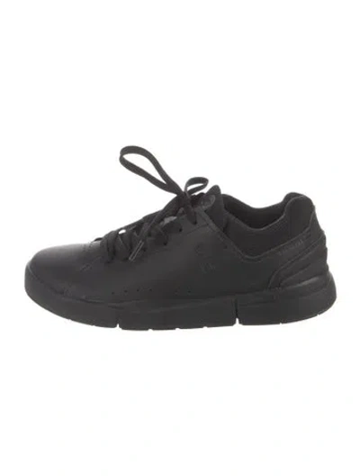 Pre-owned On Leather Sneakers In Black