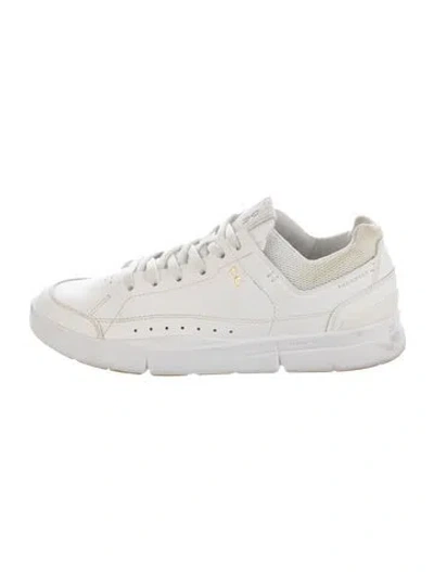 Pre-owned On Leather Sneakers In Neutrals