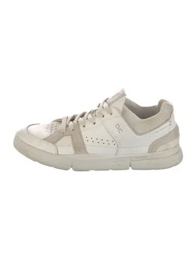 Pre-owned On Leather Sneakers In White
