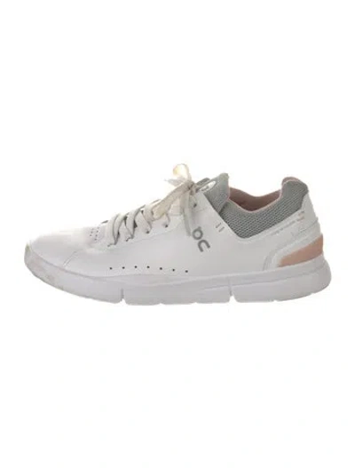 Pre-owned On Leather Sneakers In White