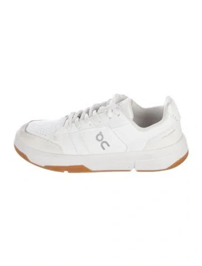 Pre-owned On Leather Sneakers In White