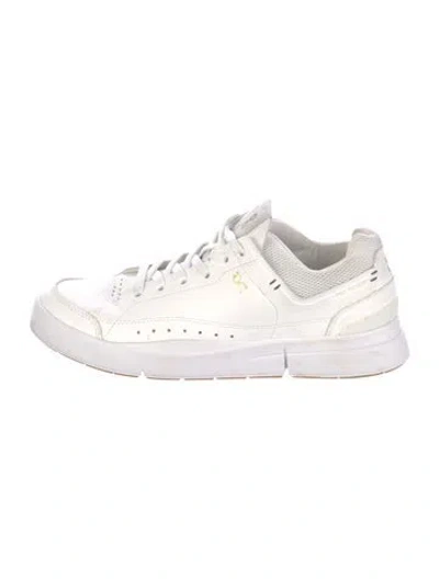 Pre-owned On Leather Sneakers In White