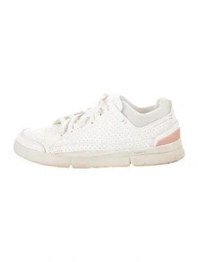 Pre-owned On Leather Sneakers In White