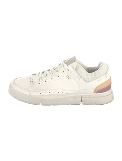Pre-owned On Leather Sneakers In White
