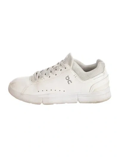 Pre-owned On Leather Sneakers In White