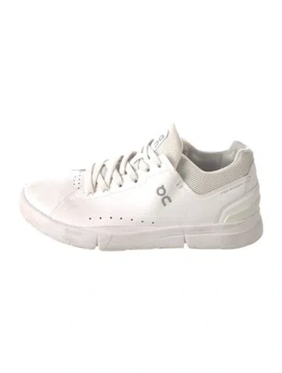 Pre-owned On Leather Sneakers In White