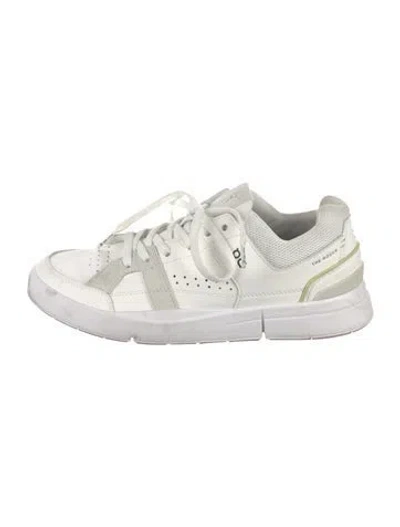 Pre-owned On Leather Sneakers In White