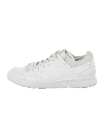 Pre-owned On Leather Sneakers In White