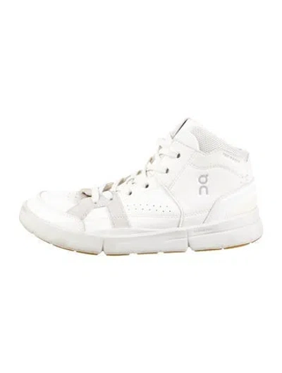 Pre-owned On Leather Sneakers In White