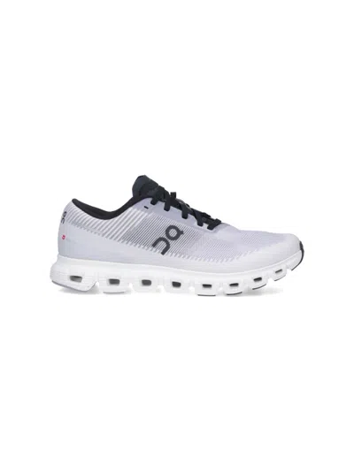 On Lightweight Sneakers With Gradient Stripes In White