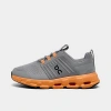On Little Kids Gray Cloudswift Sneakers In Alloy/tangerine