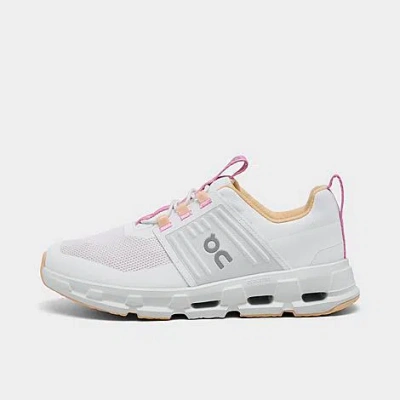 On Little Kids' Cloudswift Running Shoes In White/blde
