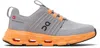 On Little Kids Gray Cloudswift Sneakers In Alloy | Tangerine