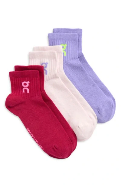 On Logo Mid 3-pack Socks In Multi