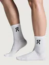 On Logo Sock High 3p In White
