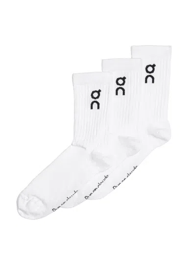 On Logo Sock In White