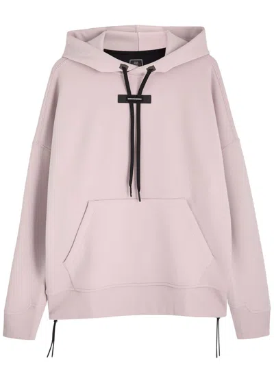 On Logo Stretch-jersey Hooded Sweatshirt In Mauve