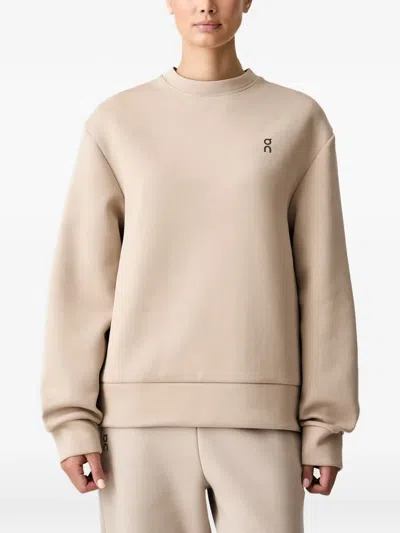 On Logo-print Raglan-sleeve Sweater In Neutral