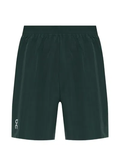 On Logo-print Shorts In Green
