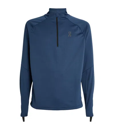 On Lg-sleeve Climate Top In Blue