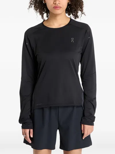 On Lg-sleeves Performance T-shirt In Black