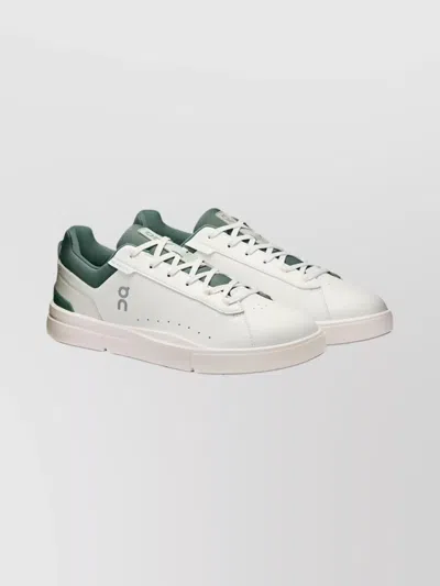 On Low-top Sneakers Featuring Perforated Accents In White