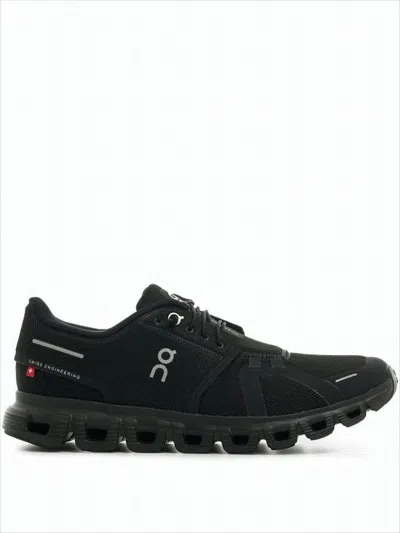 On Breathable Mesh Sneakers With Distinctive Segmented Sole In Black