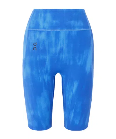 On Malibu Tie-dyed Stretch Recycled-jersey Shorts In Blue
