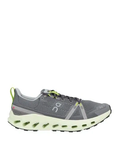 On Man Sneakers Grey Size 7 Textile Fibers In Multi