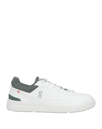 On Man Sneakers White Size 7.5 Synthetic Material, Textile Fibers