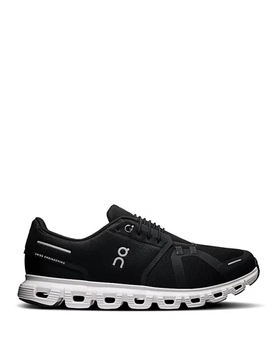On Men's Cloud 6 Sneakers In Black/white