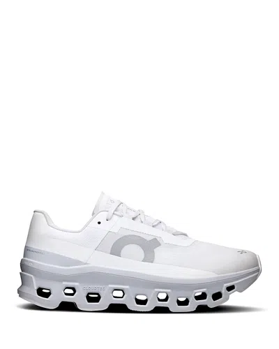 ON MEN'S CLOUDMONSTER RUNNING SNEAKERS IN WHITE