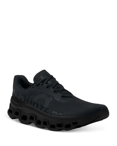 On Black Fabric Cloudmster Sneakers In All Black