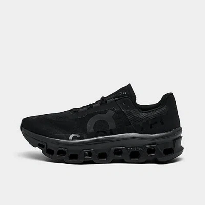 On Men's Cloudmster Running Shoes In Black/black