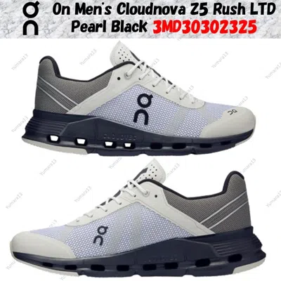 Pre-owned On Men's Cloudnova Z5 Rush Pearl Black 3md30302325 Us Men's 7-14
