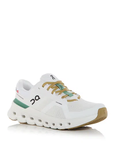 On Men's Cloudrunner 2 Running Sneakers In White Grey