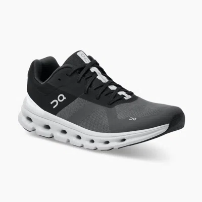 On Men's Cloudrunner Running Shoes In Eclipse/frost In Black
