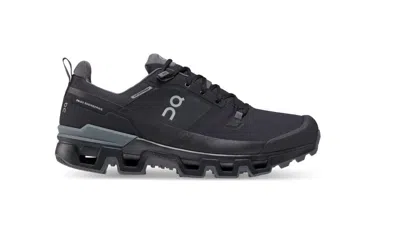 Pre-owned On Men's Cloudwander Waterproof Black Eclipse Running Shoes