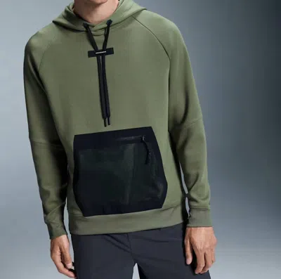 On Men's Lg Sleeve Hoodie In Taiga In Green
