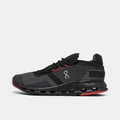 Pre-owned On Men's  Running Brand Black/red Flame Cloud Cloudnova Cloudtec Oc Shoes