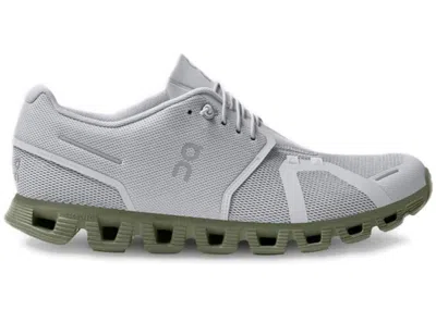 Pre-owned On Men's  Running Cloud 5 Grey Green Sneakers In Glacier/reseda