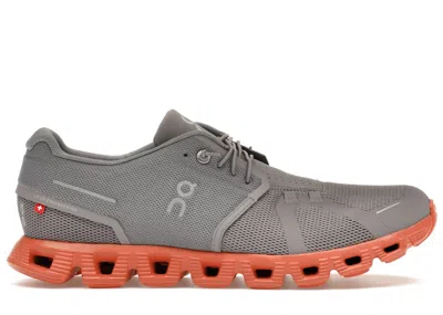 Pre-owned On Men's  Running Cloud 5 Grey Orange Sneakers In Zinc/cany