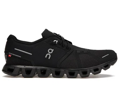 Pre-owned On Men's  Running Cloud 5 Sneakers In All Black